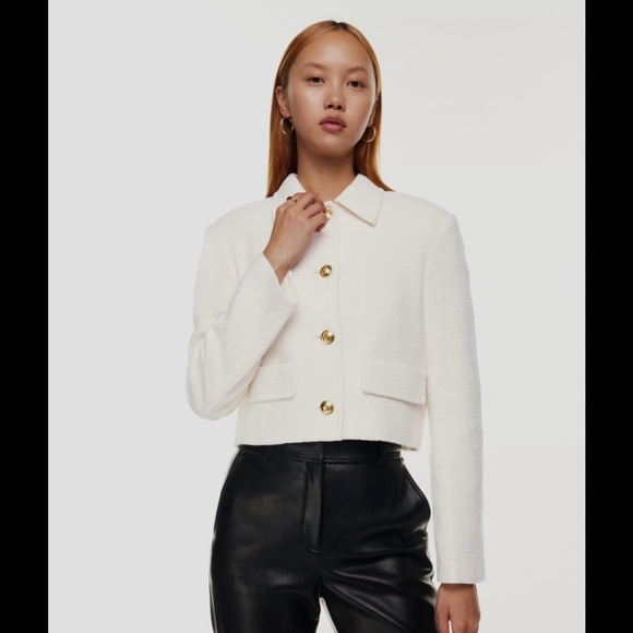 Aritzia Babaton Cropped Tweed Jacket - Picture 3 of 3